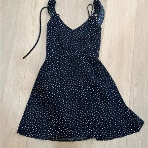 Elegant Black Polka Dot Dress